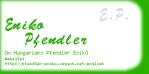 eniko pfendler business card